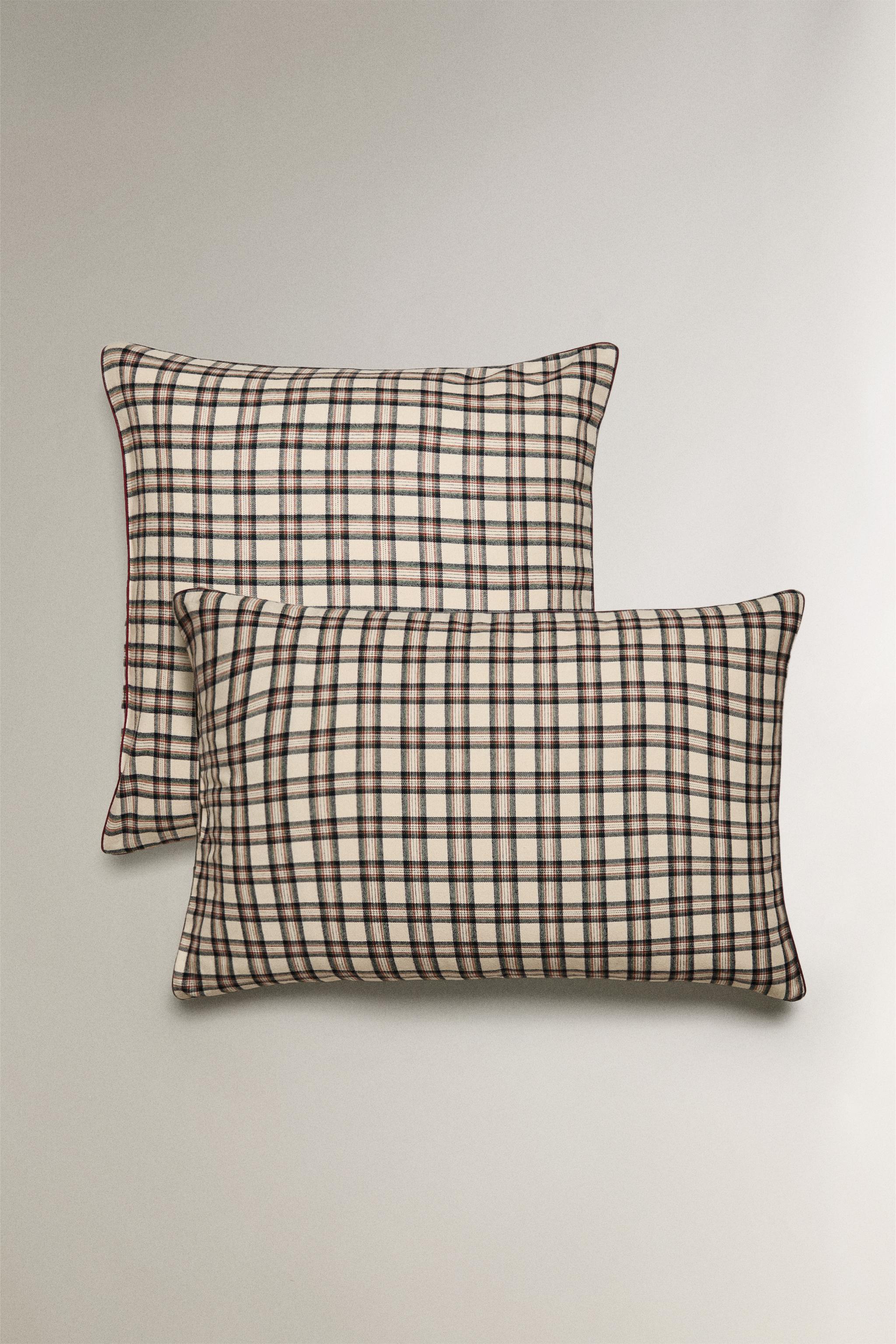 CHILDREN’S CHECK FLANNEL CHRISTMAS PILLOWCASE